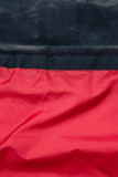 Gesteppte Winterjacke mit Gürtel Rot