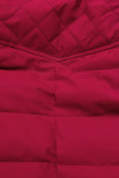 Warme Steppjacke mit Kapuze Burgundy
