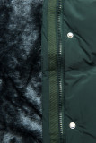 Winterjacke mit kuscheliger Teddy Fleece dunkelgrün