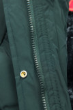 Winterjacke mit kuscheliger Teddy Fleece dunkelgrün