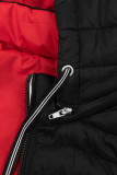 Wendejacke mit Kapuze Schwarz/Rot