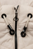Leichte Steppjacke mit Kapuze Beige