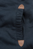 Sweatjacke mit Blumenmuster dunkelblau