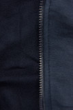Sweatjacke mit Blumenmuster dunkelblau