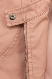 Basics Lederimitatjacke Rosa