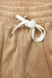 Lässige Hose mit Gummizug in der Taille Braun