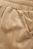 Lässige Hose mit Gummizug in der Taille Braun