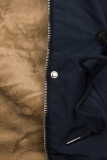 Winterparka mit abnehmbarem Kunstfell dunkelblau