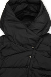 Winterjacke mit hohem Kragen schwarz