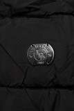 Winterjacke mit hohem Kragen schwarz