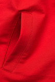 Sweatjacke im Collegestyle Rot