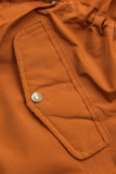 Leichter Parka mit abnehmbarer Kapuze orangebraun/braun