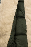Parkajacke mit abnehmbarem Teddy-Futter army grün