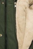 Parkajacke mit abnehmbarem Teddy-Futter army grün