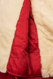 Parkajacke mit abnehmbarem Teddy-Futter rot/beige