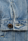 Jeansjacke mit Gürtel
