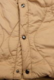 Stepp-Mantel mit Kapuze beige