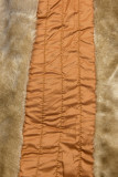 Parka mit abnehmbarem Teddyfutter braun