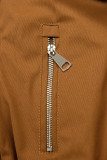 Parka mit abnehmbarem Teddyfutter braun