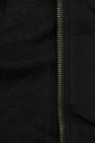 Sweatjacke mit Reißverschluss schwarz