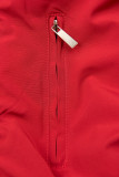 Parkajacke mit Teddy-Futter rot