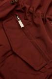 Parkajacke mit Teddy-Futter braunrot
