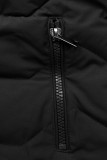 Winter Steppjacke mit Kapuze Schwarz