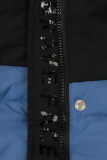Blaue Damen-Winterjacke mit Kapuze STORM