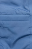 Blaue Damen-Winterjacke mit Kapuze STORM