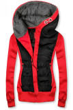 Sportliche Sweatjacke rot/schwarz