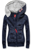 Sportliche Sweatjacke dunkelblau
