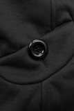 Kapuzenjacke mit Blumen-Optik schwarz