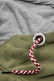 Sweatjacke in langer Form schwarz/khaki/grau