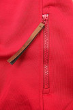 Langer Sweatmantel rot
