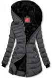 Steppjacke mit warmes Futter-Plüsch anthrazit