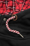 Langer Sweatmantel schwarz