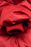 Steppjacke mit Glanz rot