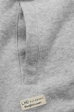 Erweitertes Sweatshirt mit Blumenmuster grau