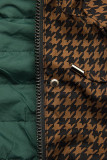 Parka mit Hahnentrittmuster braun/grün