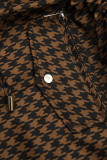 Parka mit Hahnentrittmuster braun/schwarz