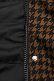 Parka mit Hahnentrittmuster braun/schwarz