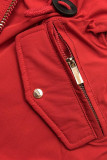 Wende-Parka mit Kapuze rot/schwarz