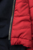 Wende-Parka mit Kapuze dunkelblau/rot