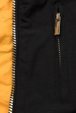 Wende-Parka mit Kapuze schwarz/gelb