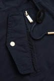 Wende-Parka mit Kapuze dunkelblau/grau