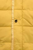 Steppjacke mit abnehmbarer Kapuze gelb
