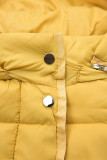 Steppjacke mit abnehmbarer Kapuze gelb
