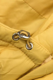 Steppjacke mit abnehmbarer Kapuze gelb