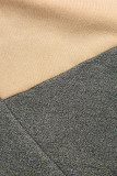 Verlängerte Sweatshirt mit Kapuze beige/grau/schwarz