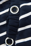 Sweatjacke in Streifenoptik dunkelblau